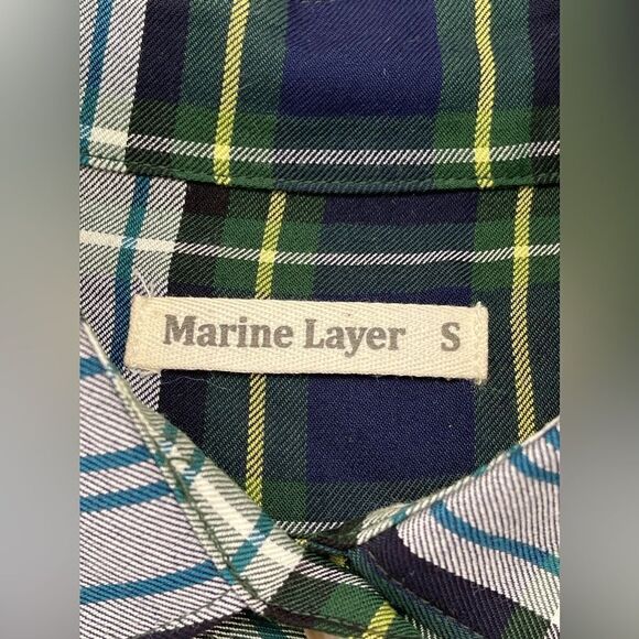 Marine Layer The Dahlia plaid button down dress small - Picture 6 of 17